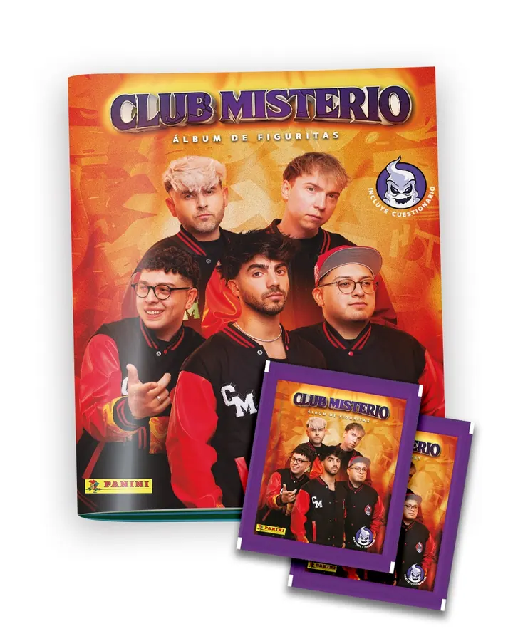 Pack 1 álbum + 20 sobres de figuritas CLUB MISTERIO