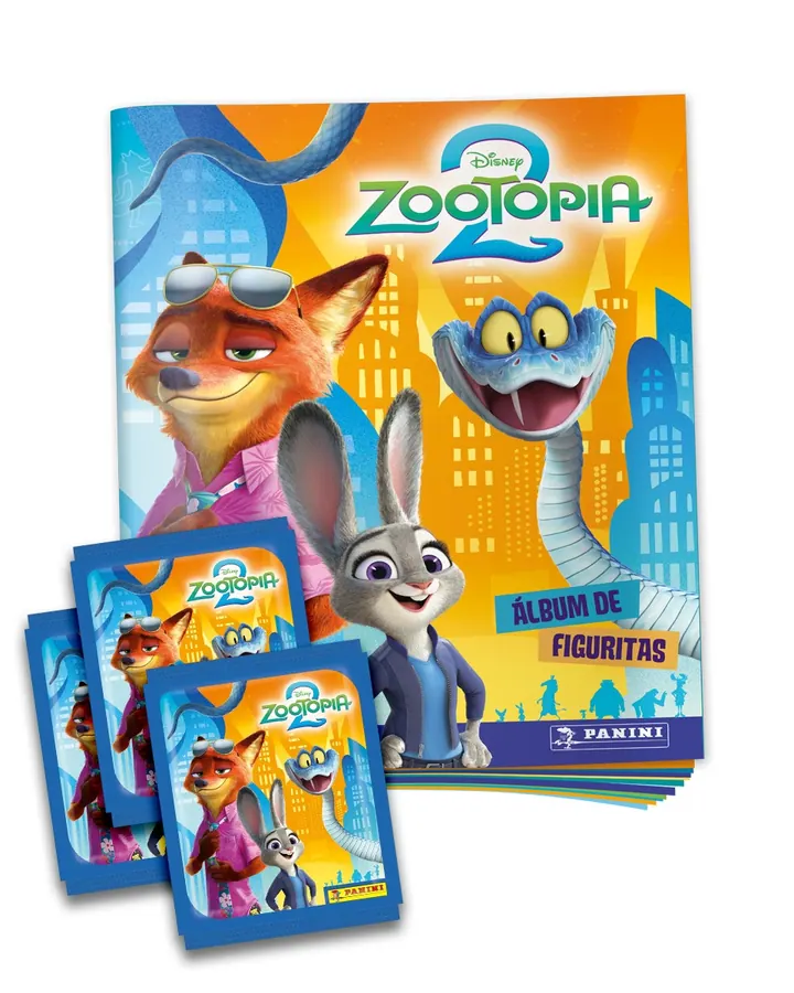 Pack 1 álbum + 20 sobres de figuritas ZOOTOPIA 2